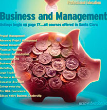 Business and Management catalog cover for UCSC Extension, 2010. Photocredit: iStock images.